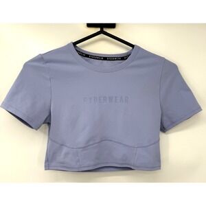 Ryderwear Purple Athletic Short‎ Sleeve Crop Top Size Small Purple Cropped Top